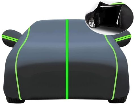 Autoplane Winter Für Op𝗲l Corsa C Hatchback, 2000-2024, Hagelschutzplane Auto, Autoabdeckung Outdoor, Wasserdicht, Atmungsaktiv, UV-beständig, Baumölbeständig, Kratzfest(Black Green)