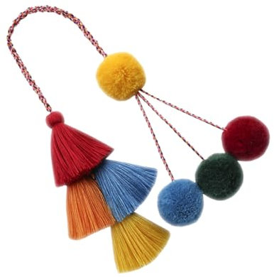 VALICLUD Bohemia Handgewebter Taschenanhänger Mit Langen Fransen Bunter Diy Schlüssel Handtaschen Schmuck Modisches Zubehör Für Damen Und Auto Handgefertigtes Geschenk