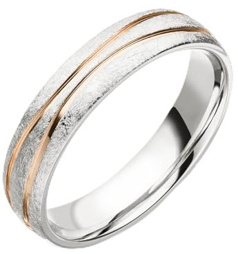 Kolibri Rings 925 Sterling Silber Rot Vergoldet Partnerring Ehering Verlobungsring Ring Unisex - Inkl. Gravur und Etui