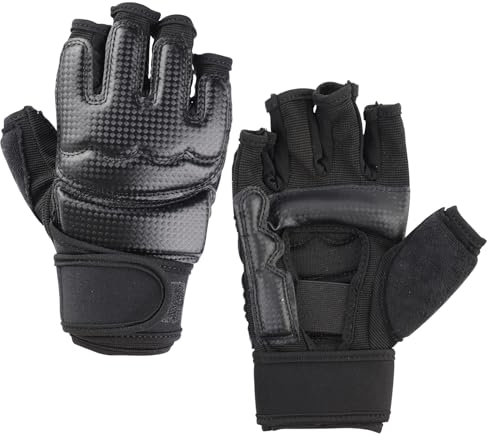 Hwtcjx Boxhandschuhe für Kinder, Junior Sparring Gloves, Boxing Gloves, Kinderboxhandschuhe, PU Boxhandschuhe, Junior Sparringhandschuhe, Altersgruppe 6-19 Jahre, Boxtraining (Schwarz, XS)