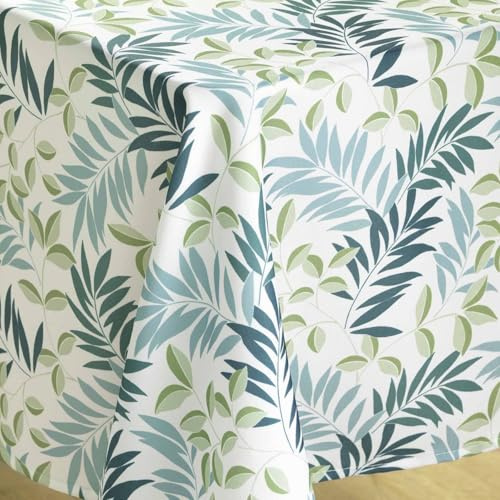 Douceur d'Intérieur, Nappe Rectangle (145 x 240 cm) Nedelia Sauge, Polyester Imprimé