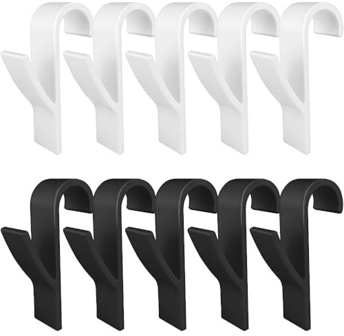 Fibclhaz 10-Pack Towel Radiator Hooks: ABS Material, Minimalist Style, Wall Mount, 10 Hooks, Suitable for Radiators, Towels, Handbags, Hats, Clothes, Kitchen, Garden, Bathroom