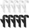 Fibclhaz 10 PCS Towel Radiator Brackets Hooks Round Towel Rail Radiator Hooks Movable Towel Rail Hanger Hooks for Rack Shelf Closet Hooks All Standard Radiators