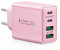 Caricatore USB C Rapido, 40W 4Porto Presa USB Multipla PD+ QC3.0 Carica, Spina Alimentatore USBC Caricabatterie per iPhone 16 15 14 13 12 11 Pro Max, iPad, Samsung S22 S23 S24 Spinotto Adattatore