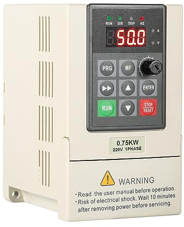 Jadeshay Transformateur Triphasé à Monophasé Variateur de Fréquence 220V Monophasé vers 220V Triphasé Convertisseur de Fréquence pour Moteur VFD pour 0,75 kW Contrôle de Vitesse de Moteur