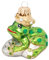 Krebs Glas Lauscha - Christbaumschmuck/Weihnachtsbaumanhänger aus Glas - Motiv: Verzauberter Frosch - Größe: 6 cm