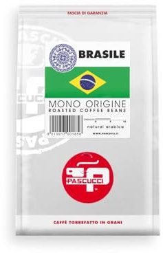 Caffè Pascucci | Brasile Monorigine In Grani Per Macchina Espresso Moka E Caffè Filtro Caffe In Grani 4x250 g Sacchetto Salva Aroma Chicchi Caffe Torrefatti