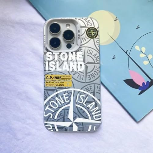 Générique Coque pour iPhone Stone Island Argent1 (iPhone 15 Pro)