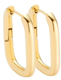 JEWELS BY LEONARDO Ohrringe Bernice • 1 Paar Creolen aus goldfarbenem Edelstahl • geometrische Form • kombinierbar mit Beauty's Charms • Schmuck Geschenk für Frauen • 025454