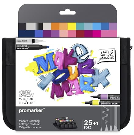 Winsor & Newton Pro Marker, Art and Illustration, Set of 24