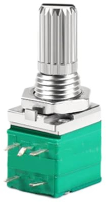 Zilimontt RV097NS 5-poliges abgedichtetes Potentiometer mit Schalter B1K/5K/10K/20K/50K/100K/500K Ohm ± 10% Toleranz, gerändelter 6-mm-Schaft für Audio-Lautstärkeregler, Industrieausrüstung (5-polig