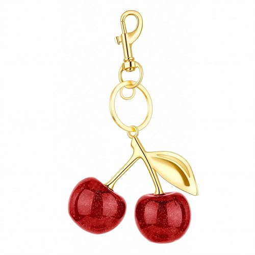 Porte-clés cerise pour sac, bijou de sac cherry