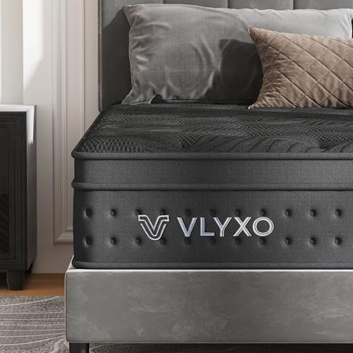 Vlyxo Matratze 180x200 cm Höhe 20 cm - 7 Zonen Taschenfederkern Härte H3 | Gel Memory Schaumstoff | Ergonomische | CertiPUR & Öko-TEX Zertifiziert | für Rücken und Seitenschläfer | Bewegungsisolierung