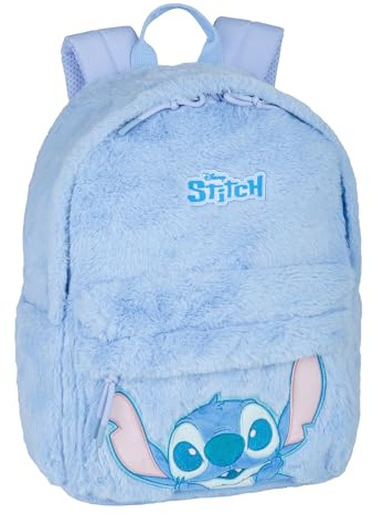 Disney Stitch Kinder Rucksack – Plüschrucksack für Kita, Vorschule & Ausflüge (Blau, Groß)