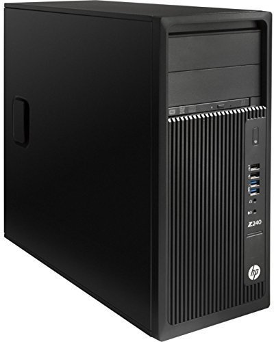 HP Z240 Mini Tower Workstation Desktop PC, Intel Core i7-6700, 8 GB RAM, 256 GB SSD, WiFi, Bluetooth, tastiera US QWERTY, Windows 11 Pro (ricondizionato)