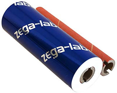 zega-labels Thermotransfer Farbband WEISS 110 mm x 74 m - zega color (Wachs/Harz Wischfest) - 1/2 Zoll Kern Ø 12,7 mm - für Papieretiketten - für Desktopdrucker Zebra ZD/GK/GX/GC/TLP
