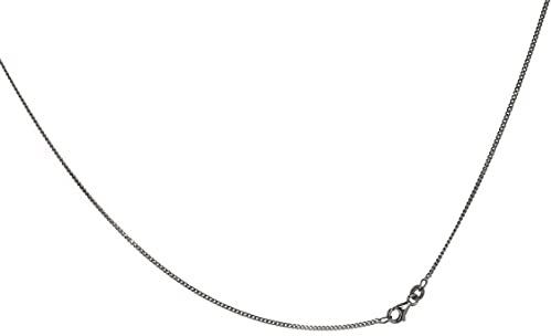 ASCALIDO Feine Kette aus massivem Sterling-Silber 925, Größe 55 cm, Panzerkette 1,4 mm, für Herren für Anhänger, Sterling Silber, Ohne Stein