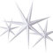 SUNBEAUTY Papier Sterne Weiß 60cm Groß 3er Laterne Weihnachtsdeko (3 Stück)