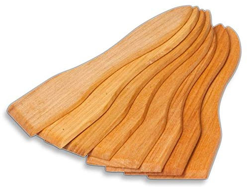 Gravidus 8er Set Racletteschieber aus Holz 12,5 cm