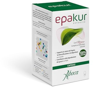 Aboca Epakur Advanced 50 Capsule - Supporta la Salute del Fegato, la Detossificazione e la Digestione con Carciofo. Contribuisce alla Degradazione dei Grassi con Matè