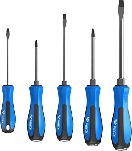 BRILLIANT TOOLS BT031020 Schraubendreher-Satz mit Schlagkappe, 5-tlg, Schlitz, PH [Powered by KS TOOLS]