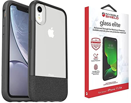 OtterBox Statement Series for iPhone XR Case with ZAGG Screen Protector, Extreme Shatter Protection - Bundle - (Lucent Storm)