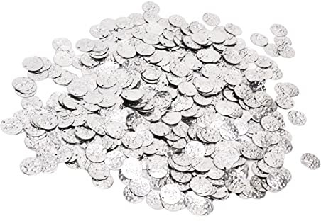 Hapivida Bauchtanzmünzen, Hochwertige Runde Scheibe Anhänger, Perforiertes Design, 20 mm, Metall, Lose Pailletten for Bauchtanzkostüm, Kunsthandwerk, Orientalischer Schmuck