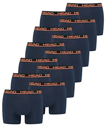 HEAD Herren Basic Boxer Pant Shorts Unterwäsche Unterhose 12 er Pack, Farbe:010 - Blue/Orange, Bekleidungsgröße:XL