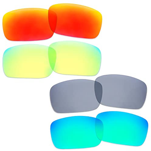 TERYDANBLE Compatible/Remplacement Lentilles pour Oakley Fuel Cell avec Rouge/24K Doré/Argenté/Vert Couleur
