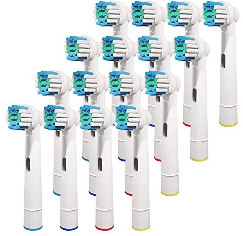 GENKENT Aufsteckbürsten Kompatibel mit Oral B Braun Cross Clean, Professionelle Elektrische Zahnbürstenköpfe für Oral-B Aufsteckbürsten Pro 500/750/1000/1500/3000/3757/5000/7000/7500/8000,16 Stück