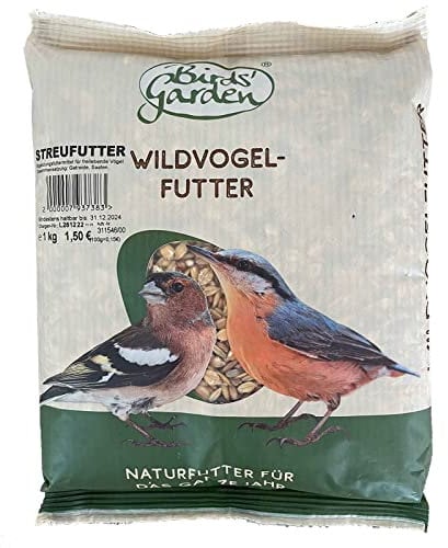 10 kg (10x1kg Beutel) Streufutter für Wildvögel Ganzjahresfutter
