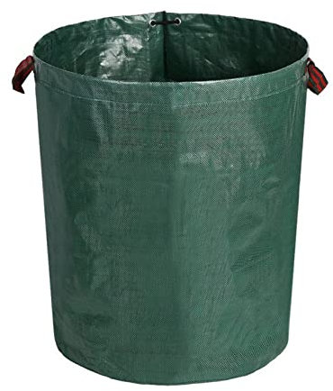 Poubelle à compost cuisine/poubelle 120/272/300/400/500L Sacs à déchets de jardin Sacs de jardinage résistants Sacs de rangement réutilisables étanches avec 4 poignées Poubelle extérieure de grande c