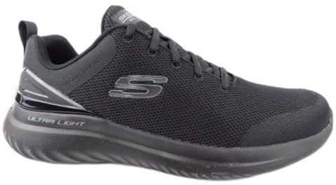 Skechers Bounder 2.0 Nasher, Zapatillas Hombre, Black Mesh Black Trim, 44 EU