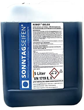 sonntagseifen Kaltreinigerersatz – Robot Delox, Fettlöser Konzentrat, 5 l, biologisch abbaubar, gegen Schmutz und Fett