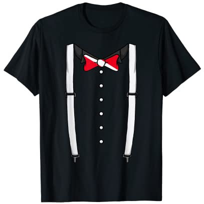 Diver Down Fliege Hosenträger Kummerbund Fliege T-Shirt