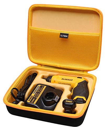 LTGEM EVA Hard Case for DEWALT 8V MAX Cordless Screwdriver Kit, Gyroscopic, 2 Batteries, Electric (DCF680N2) - Travel Protective Carrying Storage Bag