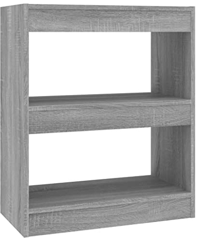 vidaXL Book Cabinet/Room Divider Grey Sonoma 60x30x72 cm