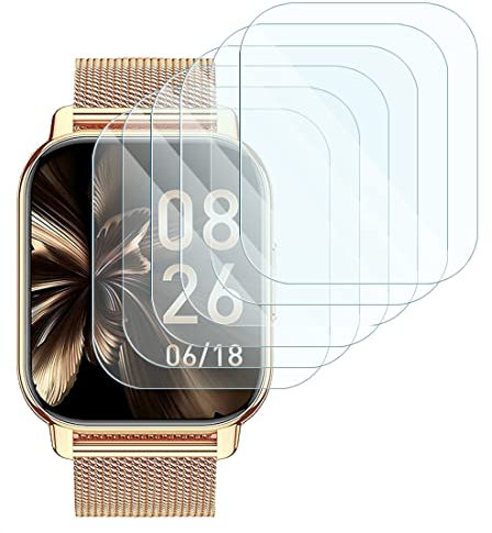 KARYLAX - [Pack x6 Protection Écran en Verre Flexible, dureté 9H Anti-rayures, Film Protecteur compatible pour Popglory Montre Connectée 1.85 Pouces