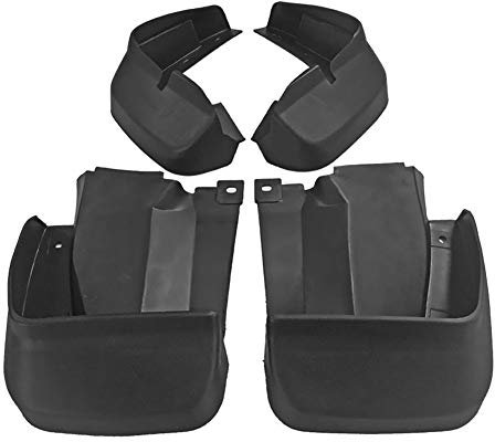 FSFY - Juego de 4 guardabarros de coche, guardabarros de rueda, accesorios exteriores para Honda Civic 4 puertas Sedan 2006-2011, color negro