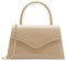 Milisente Clutch Bags For Women Elegant Wedding Evening Handbags Faux Patent Leather Clutches With Top Handle(Beige)