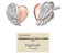 Engelsrufer Set Damen Ohrstecker Herzflügel Bicolor aus Sterling Silber, Zirkonia, Steckverschluss inkl. Armband Herzflügel aus Edelstahl, Größenverstellbar, SET ERE-LILHEARTWING-BI + ERJC-HEARTWING