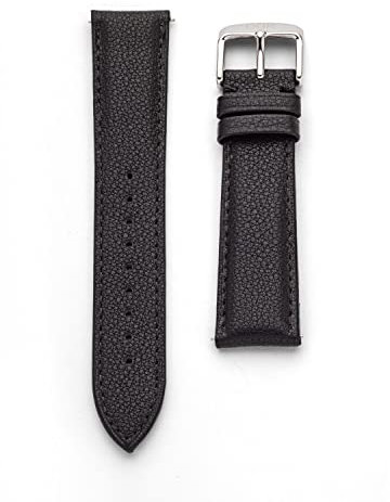 DUR Leder Uhren Armband für die Uhren Kompass oder „Küste“, Wechsel-Armband 20 mm - 25 cm, schwarz