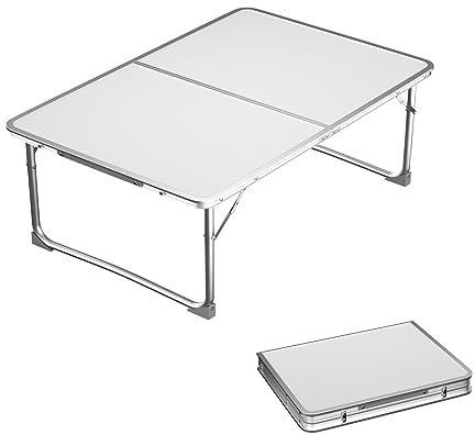 Campingtisch Klapptisch Aluminium Campingtisch für 2 Personen Campingtisch Klappbar Klein Klapptisch Balkon Koffertisch Gartentisch Beistelltisch zum Campen Garten für Festivalls Märkte 60x40x26cm