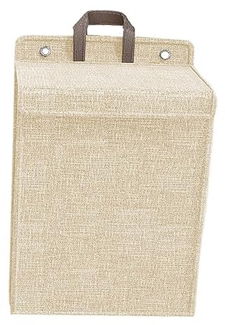 Panier à Linge Pliable, Paniere a Linge Sale, Panier à Linge Gain De Place Grande Capacité Grande Ouverture, Panier de Rangement Suspendu pour Vêtements de Pépinière, Salle de Bain, beige grand