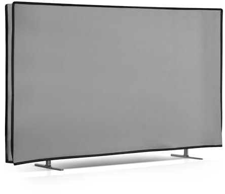 kwmobile 19 TV Hülle - Indoor Fernseher Bildschirmschutz Abdeckung - TV Bildschirm Staubschutzhülle - Hellgrau