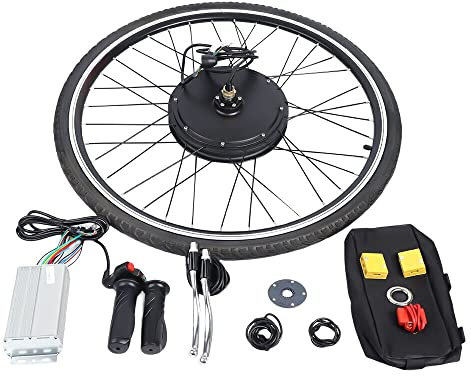 wanwanper 28'' E-Bike Umrüstsatz, E-Bike Vorderrad Umrüstsatz, 500W/800W 36V E-Bike Umrüstsatz Elektrofahrrad Umrüstsatz, Elektrofahrrad Nachrüstsatz für 28 Zoll Fahrräder (800W)