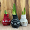 Amaryllis in Wachs im Pullover Nordic-Mix, Muster zufällig, Blüte rot