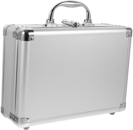 Gadpiparty Aluminiumkoffer Als Aktenkoffer Mit Schwammeinsatz Für Werkzeuge Hartschalenkoffer Aus Aluminiumlegierung Für Herren Leerer Aufbewahrungsbox-organizer
