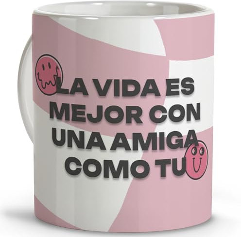 LolaPix Regalos para amigas. Tazas originales para regalar. Regalo amiga. Regalos amigas originales. Taza cerámica 330 ml.