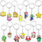 14 PCS Schlüsselanhänger Kinder, Mitgebsel Schlüsselanhänger, Schlüsselringe Silikon Anime, für Thema Party, Geburtstagsgeschenke usw